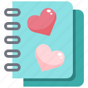 book, diary, heart, love, note, paper, valentine