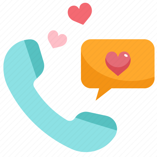 Call, chat, communication, heart, love, phone, talk icon - Download on Iconfinder