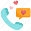 call, chat, communication, heart, love, phone, talk 