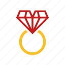 diamond, engagement, heart, ring, wedding
