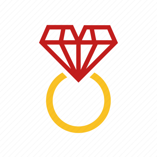 Diamond, engagement, heart, ring, wedding icon - Download on Iconfinder