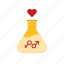 beaker, love, mix, potion 