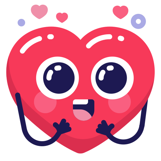 Cute, emoji, heart sticker - Free download on Iconfinder