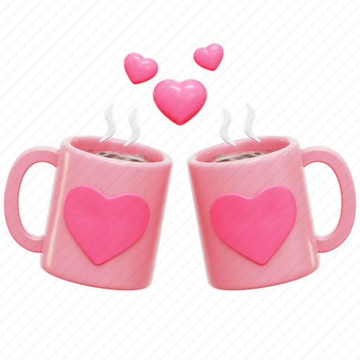 Romance, valentine, cheers, couple 3D illustration - Download on Iconfinder