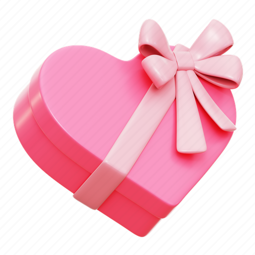 Valentine, gift, love, romance 3D illustration - Download on Iconfinder