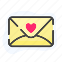 envelope, like, love letter, valentine 