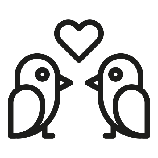 Bird, love, romance, heart, animals, valentines day icon - Free download