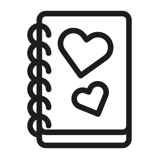 Write, memory, valentines day, valentines, diary, book, love icon - Free download