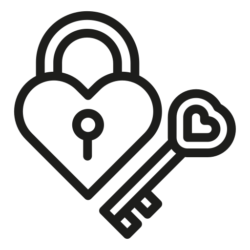 Love, key, valentines day, heart shaped, romantic, padlock icon - Free download