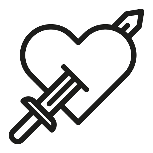 Bleeding, sword, heart, art and design, valentines day icon - Free download