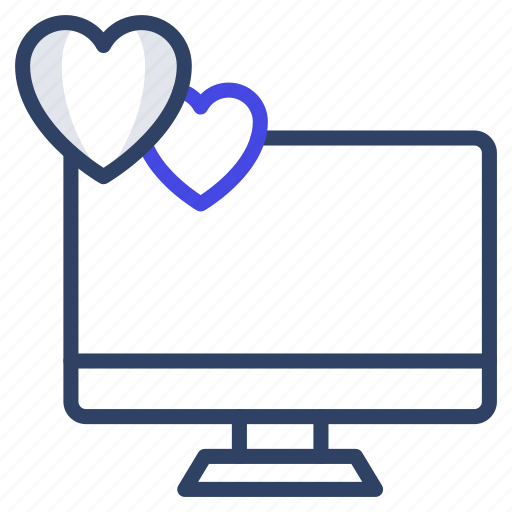 Online love, digital love, online relationship, online valentine, online dating icon - Download on Iconfinder