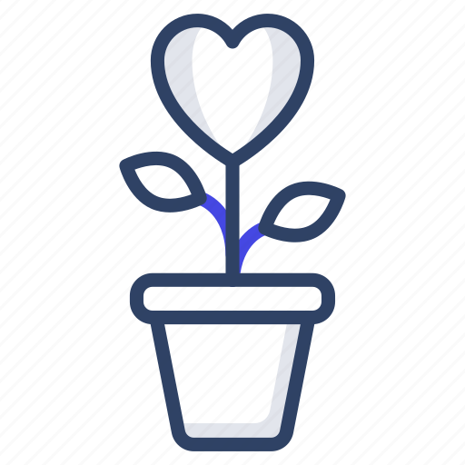 Love plant, love growth, potted plant, valentine plant, plantation icon - Download on Iconfinder