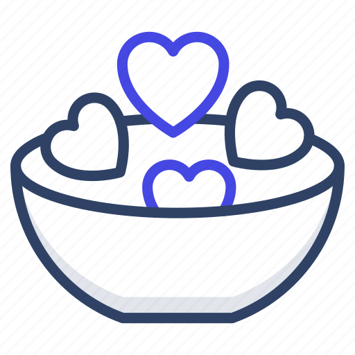 Valentine food, valentine dinner, love food, love bowl, heart bowl icon - Download on Iconfinder