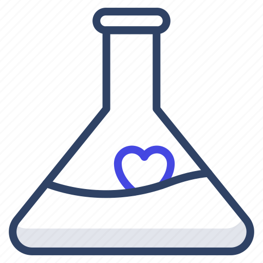 Love chemistry, love potion, romantic potion, chemical flask, lab flask icon - Download on Iconfinder