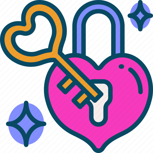 Heart, key, valentine, lock, love icon - Download on Iconfinder