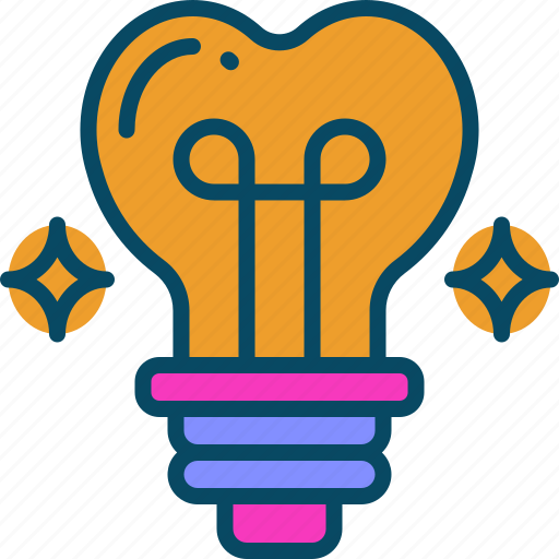 Light, bulb, love, idea, valentine icon - Download on Iconfinder