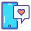 chat, love, message, mobile, phone, romance, valentines 
