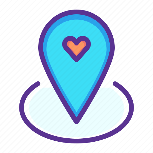 Location, love, marker, romance, valentines, pin, romantic icon - Download on Iconfinder