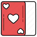 ace, of, hearts, card, love, play, valentine
