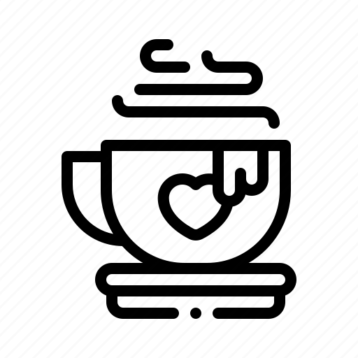 Hot, chocolate, heart, valentines, drink, cafe, mug icon - Download on Iconfinder