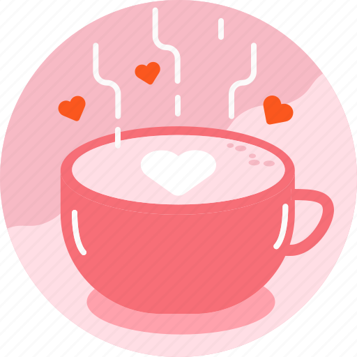 Coffee, drink, heart, hot, latte art, love, valentine icon - Download on Iconfinder