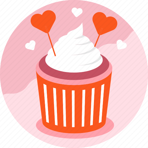 Cake, cup, dessert, heart, love, sweet, valentine icon - Download on Iconfinder