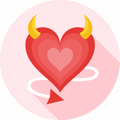 Devil, heart, favourite, like, romance, love, valentines icon - Download on Iconfinder