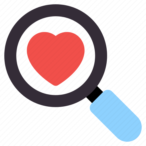 Search love, search heart, find love, love analysis, heart analysis icon - Download on Iconfinder