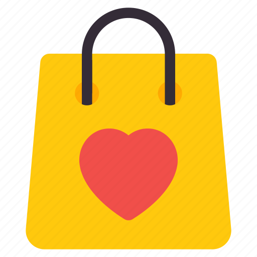 Valentine shopping, romantic shopping, handbag, tote bag, jute bag icon - Download on Iconfinder
