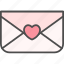 valentine, love, heart, envelope 