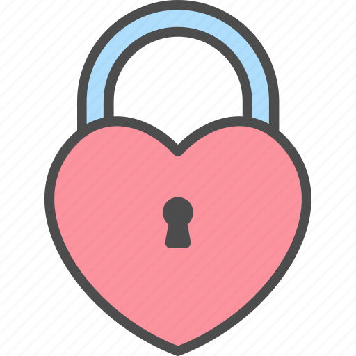 Valentine, love, heart, padlock icon - Download on Iconfinder