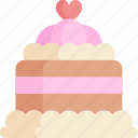 cake, valentines day, valentines, heart, love, sweet, bakery, wedding cake
