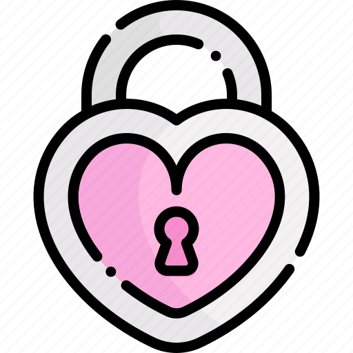 Heart shaped padlock, valentines day, love, heart, lock, padlock, fidelity icon - Download on Iconfinder