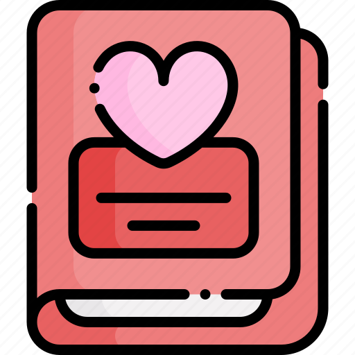 Diary, valentines day, valentines, book, love, heart, love story icon - Download on Iconfinder