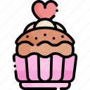 cupcake, valentines day, valentines, cake, heart, love, muffin, sweet