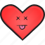 cartoon, day, emoji, face, heart, smiley, valentines 