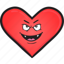 cartoon, day, emoji, face, heart, smiley, valentines