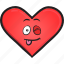 cartoon, day, emoji, face, heart, smiley, valentines 