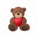 holiday, valentines, bear, teddy bear, gift, toy, present