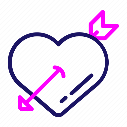 Valentine, arrow, heart, love, romance icon - Download on Iconfinder