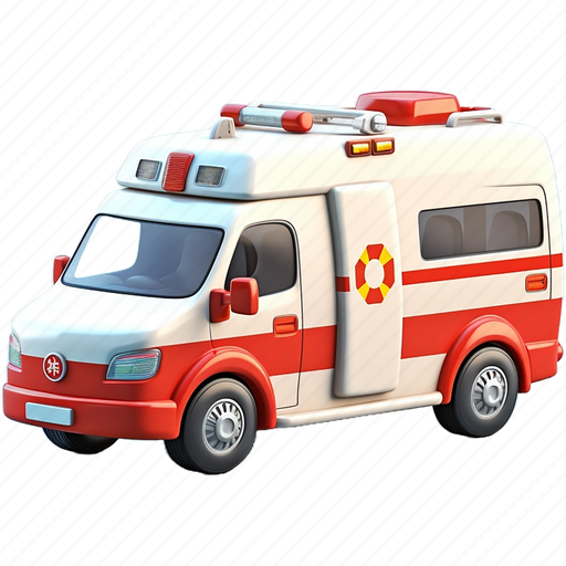 Ambulance, hospital, doctor, vehicle, medicine, care 3D illustration - Download on Iconfinder
