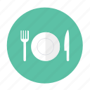 dinner, food, fork, knife, plate, utensil, utensils