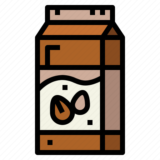 Almond, drink, milk, organic, vegan icon - Download on Iconfinder