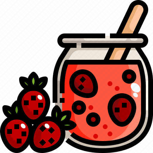 Breakfast, conserve, food, jam, jar, strawberry icon - Download on Iconfinder