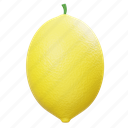 lemon, 3d, icon, vegetable, healthy, food, cooking 