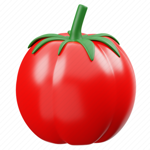Tomato, 3d, icon, vegetable, healthy, food, cooking 3D illustration - Download on Iconfinder
