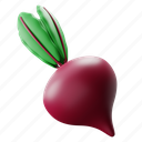 beet, 3d, icon, vegetable, healthy, food 