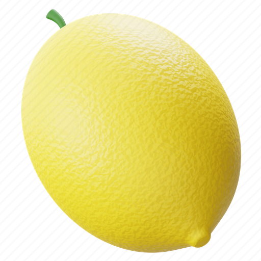 Lemon, 3d, icon, vegetable, healthy, food 3D illustration - Download on Iconfinder
