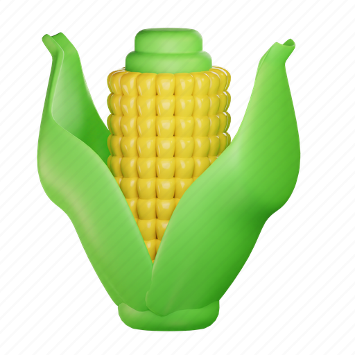 Corn, vegetables, ingredients, cooking, food, kitchen, healthy 3D illustration - Download on Iconfinder