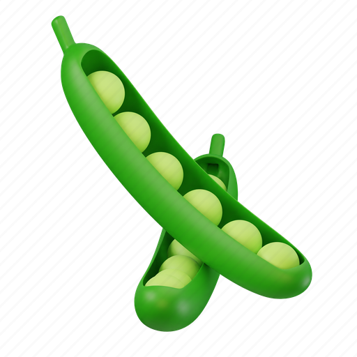 Green, peas, vegetables, ingredients, cooking, food, kitchen 3D illustration - Download on Iconfinder